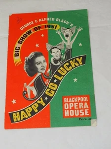 1951 George & Alfred Blacks "HAPPY GO LUCKY" Souvenirprogramm Blackpool Englan - Bild 1 von 1