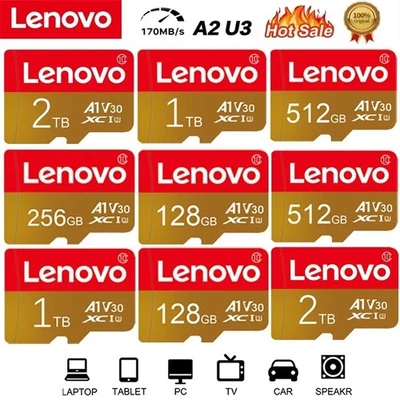 Tarjeta de memoria para Lenovo Micro SD TF 128 GB 256 GB 512 GB 1 TB 2 TB Clase 10 Foto 1 de 4