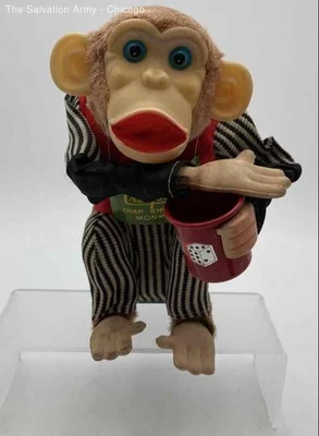 De colección Cragstan Crap Shooting Monkey Dados Visera Juguetes a Batería Foto 1 de 4