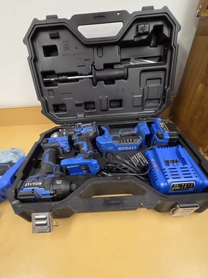 Kobalt 24V Li-Ion Cordless 3-Tool Combo Kit, Drill,  Impact Driver & Light - Image 1 of 4