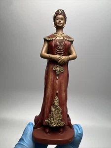 Afrikanerin Figur im braunen und goldenen Kleid 1980 S - Bild 1 von 8