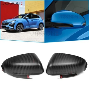 Cubierta de espejo retrovisor lateral exterior de carbono mate para Hyundai Kona N Line Kona N 2018-2023 - Imagen 1 de 13