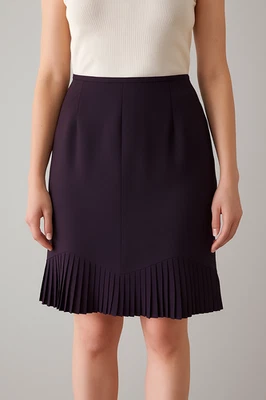 Falda Albert Nipon Petite 10P Púrpura Plisada Dobladillo Carrera Oficina De Colección LEER Foto 1 de 4