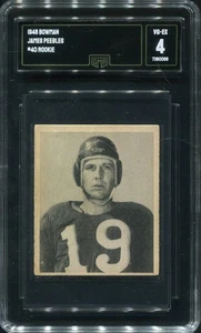 Tarjeta de novato Bowman #40 1948 James Peebles Washington Redskins - GMA 4 en muy buena condición/ex  - Imagen 1 de 2