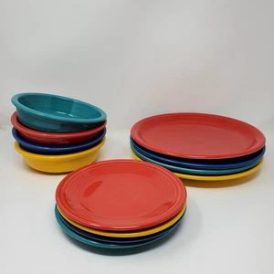 Fiesta Vibrant Classic Rim 12Pc Dinnerware  scarlet Dinner Plate 1 replacement  - Picture 1 of 17