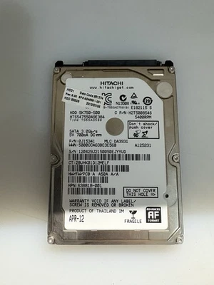 ⭐️⭐️⭐️⭐️⭐️ Apple HDD Hard Drive SATA Laptop 2.5" Hitachi HTS547550A9E384 500GB - Image 1 of 2