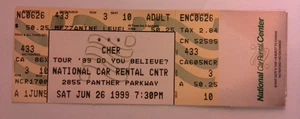 Biglietto concerto CHER Stub - Ci credi? Tour 1999 - Pop vintage anni 90 - Foto 1 di 2