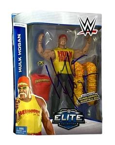 WWE HULK HOGAN SIGNED ELITE COLLECTION SERIES 34 WITH JSA COA VERY RARE HULKSTER - Picture 1 of 8