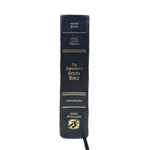 Jimmy Swaggart - The Expositors Study Bible KJV Red Letter Genuine Leather - Imagen 1 de 6
