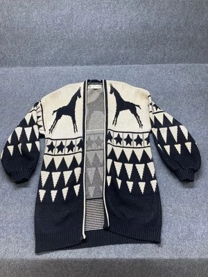 Abrigo Suéter CHRIS TRIOLA Usable Arte Hecho a Mano Talla 2 Estampado Animal Hecho en EE. UU. Foto 1 de 4