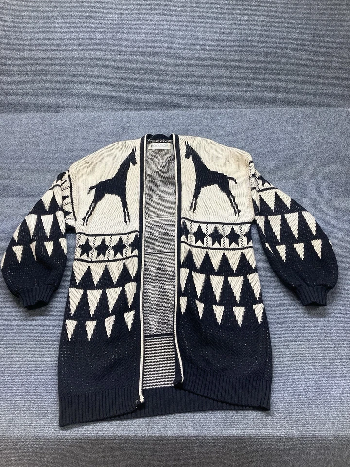 Abrigo Suéter CHRIS TRIOLA Usable Arte Hecho a Mano Talla 2 Estampado Animal Hecho en EE. UU. Foto 1 de 4