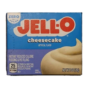 Jell-O Zero Sugar Cheesecake Instant Pudding Mix 1oz Box Reduced Calorie 2027 - Picture 1 of 5