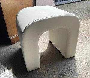 A KIBO SAFAVIEH OTTOMAN, White - Picture 1 of 14