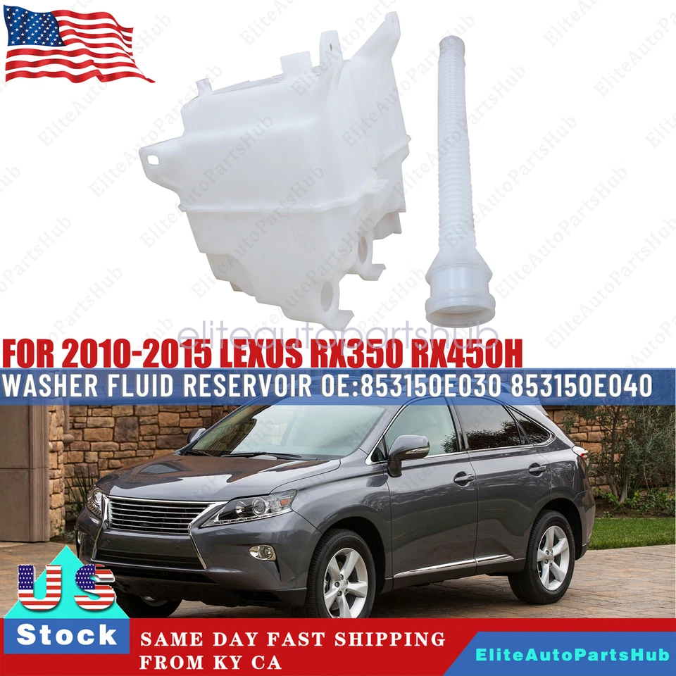 Fits 2010-2015 Lexus RX350 RX450H Washer Fluid Reservoir 853150E030 853150E040 - Image 1 of 4