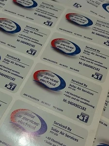 Qty 1000 business card type labels stickers custom printed - Picture 1 of 2