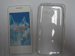 COVER POSTERIORE SILICONE SMARTPHONE VODAFONE SMART 6 MINI VF795 NEUTRO NUOVO - Foto 1 di 1