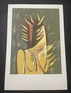 Serigrafía de Wifredo Lam. Sin título. Listado inferior izquierdo (29/49). Sin firmar - Imagen 1 de 12