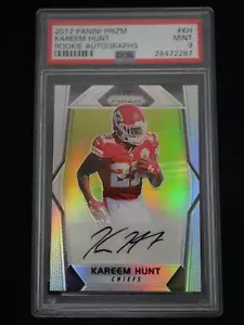 2017 Panini Prizm #RA-KH Kareem Hunt Rookie Autografi Prizm PSA 9 - Foto 1 di 2