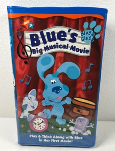 Blues Clues Blue's Big Musical Movie VHS Movie Nickelodeon Nick Jr. Blue Tape - Picture 1 of 4