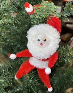 Chenille Pfeifenputzer Weihnachtsmann Weihnachtsschmuck Googly Eyes Styropor und Perlen - Bild 1 von 4