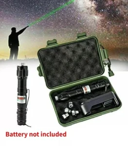 100Miles Green 532NM Laser Pointer Pen USB Rechargeable Visible Beam Torch Focus - Picture 1 of 12