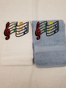Personalised Music notes face cloth Christmas present flannel gifts sound vibe - Picture 1 of 5