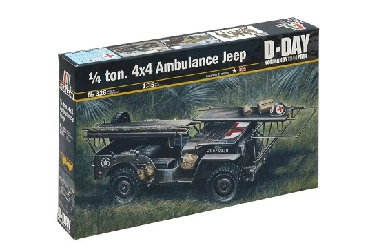 Italeri 1 3 5 1/4 Tonnellata 4x4 Ambulanza Jeep