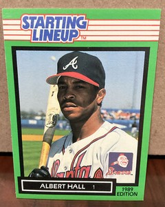 ALBERT HALL 1989 KENNER STARTING LINEUP CARD - ATLANTA BRAVES