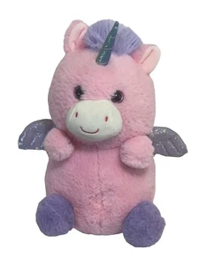 Inter-American Products Unicorno Rosa soffice ali glitterate peluche animale di peluche - Foto 1 di 10