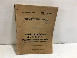 ORD 9 SNL G-511. Parts for Truck, 5-6 ton, 4x4, Ponton Tractor(U-8144-T). 1945 - Picture 1 of 5