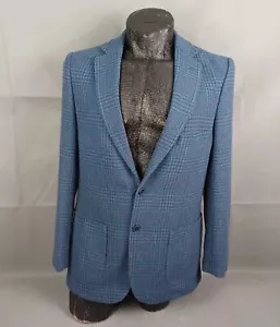 Alan Flusser Prince Of Wales Blazer Jacket Mens Sz Medium Sportcoat 2-Button - Picture 1 of 13