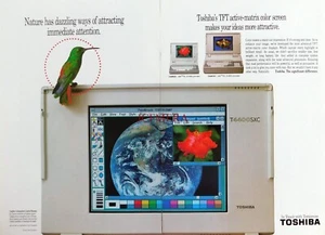 Vintage 1992 TOSHIBA T4400SXC Colour Notebook PC ADVERT : Original Print 668/65 - Picture 1 of 1