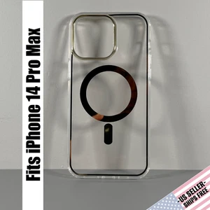 Case for iPhone 14 Pro Max - Clear | Golden Glow | Magnetic | Simple Elegance - Picture 1 of 14