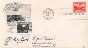 SCOTT#: C33 DC-4 SKYMASTER 5¢ MAR 26 1947 WASHINGTON DC FIRST DAY COVER FDC BX7 - Picture 1 of 1