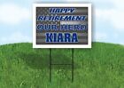 KIARA POLICE RETIREMENT  18 in x 24 in Yard Sign Road Sign With Stand