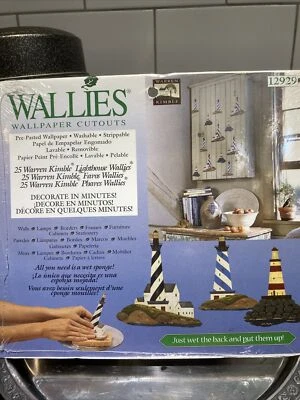 25 Warren Kimble Lighthouse WALLIES Wallpaper Cutouts Cabin Decorations - NIP - Image 1 of 4