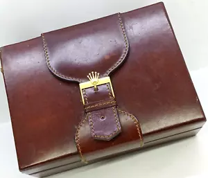 VINTAGE GENUINE ROLEX PRESIDENT DAY-DATE BOX WATCH-71.00.04 LEATHER WOOD - Picture 1 of 16