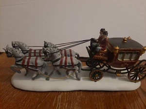 Dept 56 Heritage Village - Royal Coach Horse Carriage #5578-6 Vintage 1989 - Picture 1 of 9