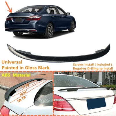 For 2016-2017 Honda Accord Sedan Trunk Spoiler Wing Gloss Black 51'' Universal Foto 1 de 4