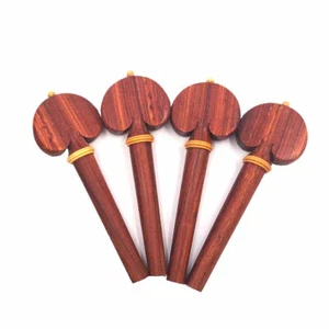 Rosenholz 4/4 Cellostifte Palisanderstift Buchsbaumkragen Erwachsene Holzpassform volle Größe - Bild 1 von 1