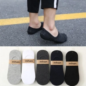 Calcetines Cortos Para Hombre Sin Presentación Corte Bajo Algodón Delgados Antideslizantes Invisibles 5 pares/Lote - Imagen 1 de 21