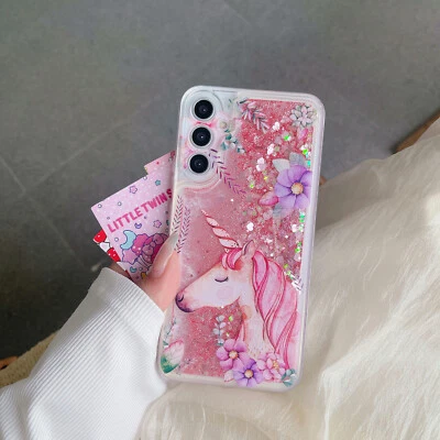 Funda Carcasa Unicornio Sueño Brillo Arena Rápida Brillante Niña Mujeres Para Varios Teléfonos Foto 1 de 4