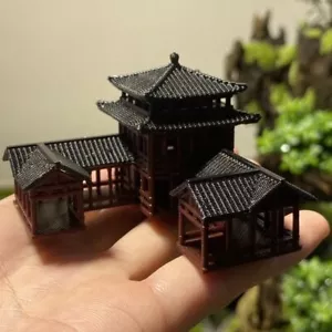 Antico modello architettonico cinese edificio acquario micro bonsai paesaggio - Foto 1 di 11