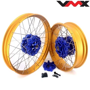 VMX 21/18 Tubeless Wheels for Honda CRF1100L Africa Twin 2020-2023 Blue Hubs - Picture 1 of 13