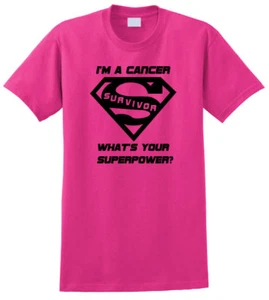 Soy un sobreviviente de cáncer. ¿CUÁL ES TU SUPERPODER? CAMISETA - LUCHADOR, CONCIENCIA - Imagen 1 de 2