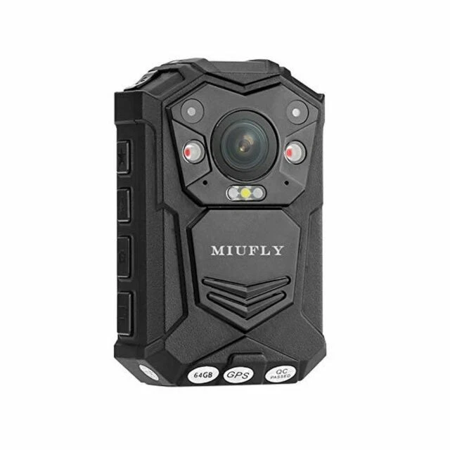 MIUFLY FBA_4332024993 1296p HD 2 inch Police Body Camera - Black