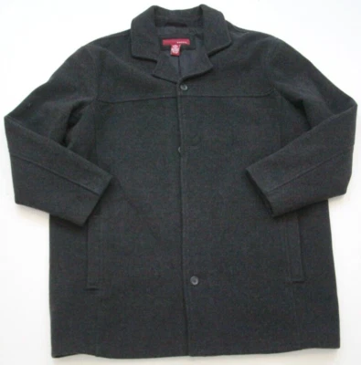 Merona Gray Wool Jacket Coat Button Front Mans Long Sleeve Extra Large XL A7 - Image 1 of 4