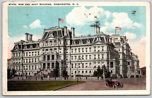 Washington DC State & Navy Building Classic Automobile WB Postcard - Picture 1 of 2