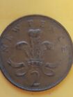 1971 Great Britain Rare 2 Pence, The Badge of the Prince of Wales Coin