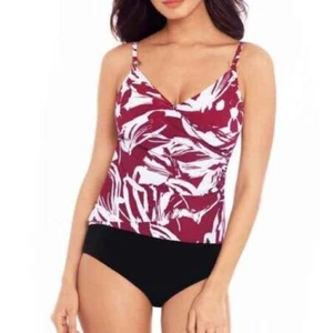 Magicsuit Impressionist Lilly Tankini Top & Bottom Swimsuit -size 12 -Cherry Red - Picture 1 of 5